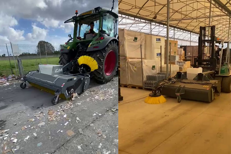 Cucharas barredoras con enganche de tres puntos para tractor, carretilla elevadora.